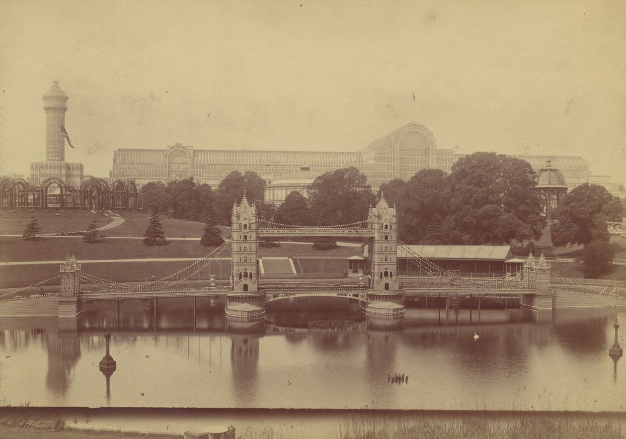 Fremskridt for Crystal Palace i Sydenham, 1854. af Philip Henry Delamotte