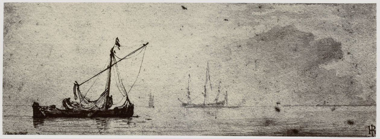 Van der Velde, A Pram af Philip Henry Delamotte