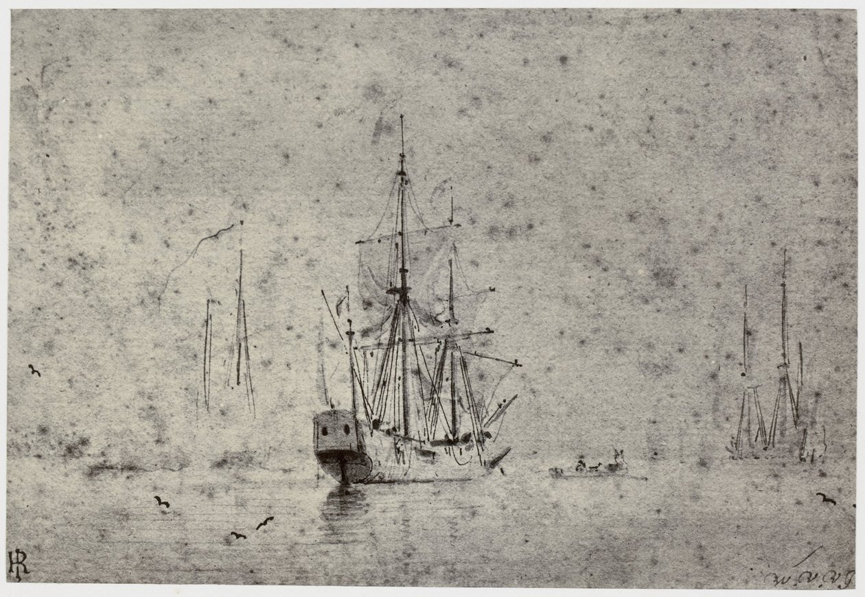 Willem van der Velde, Skibsfart af Philip Henry Delamotte