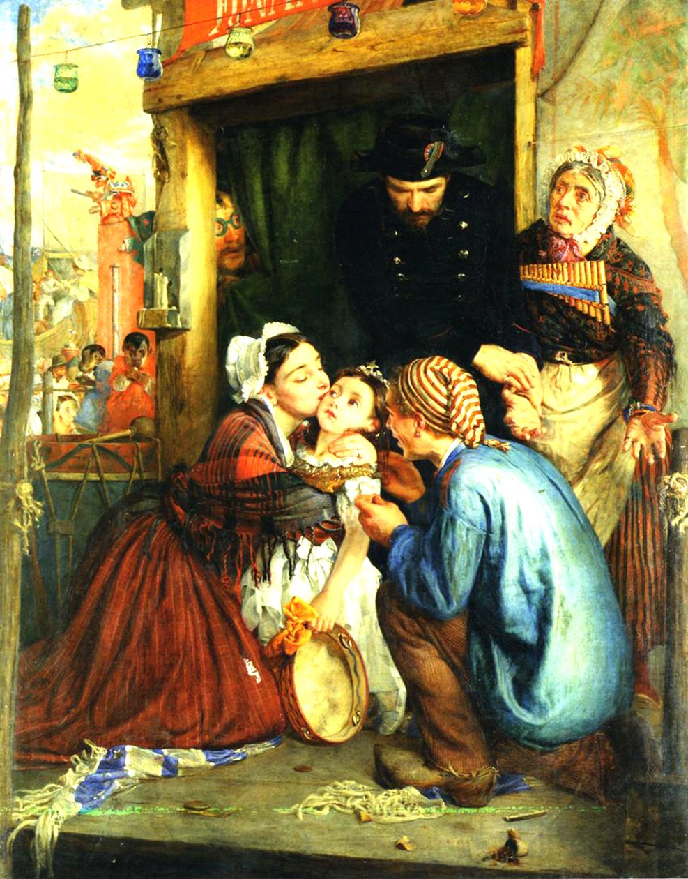 Franske bønder finder deres stjålne barn, 1859 af Philip Hermogenes Calderon