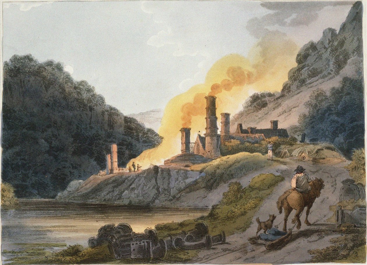 Iron Works, Colebrook Dale, 1805 af Philip James Loutherbourg the Younger