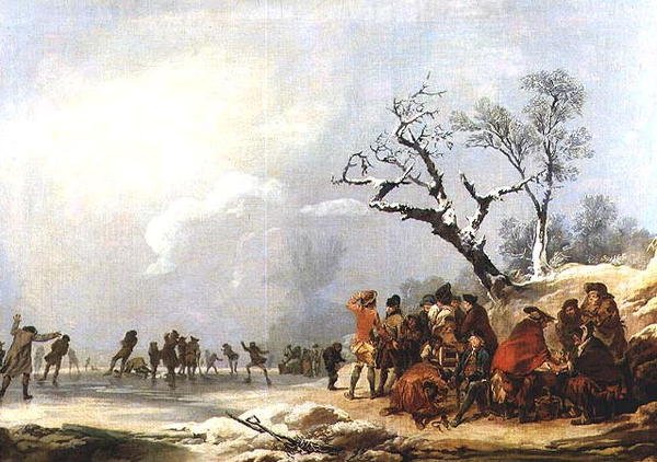 Skøjtescene af Philip James de Loutherbourg