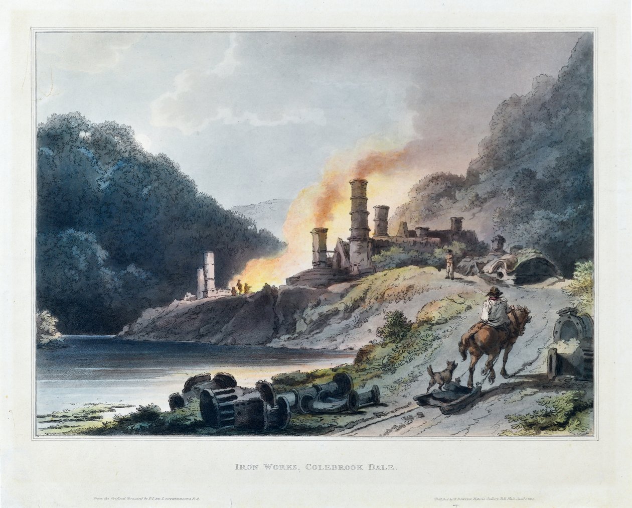 Jernværk, Colebrook Dale af Philip James de (1740 1812) Loutherbourg