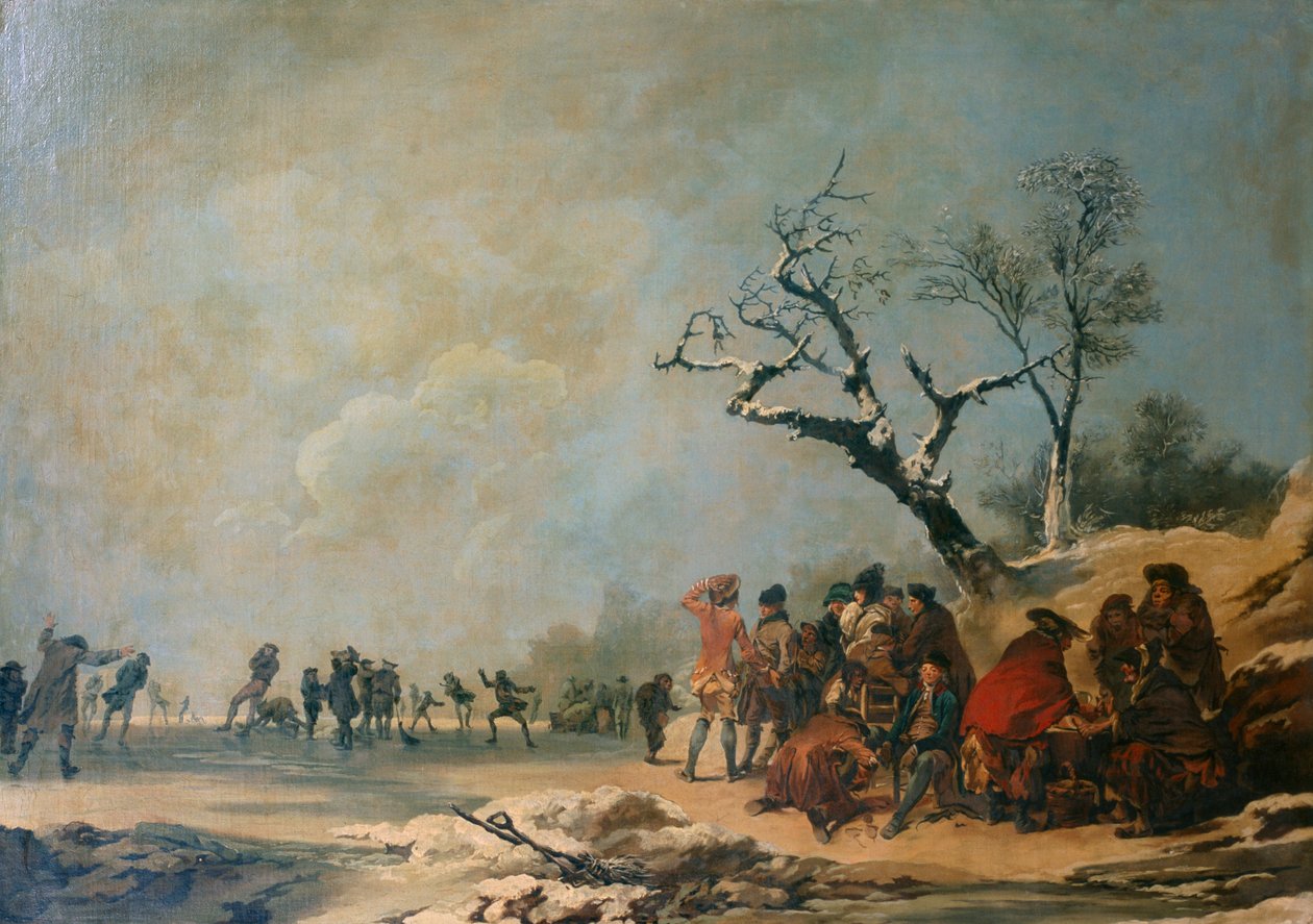 The Skaters (olie på lærred) af Philip James de (1740 1812) Loutherbourg