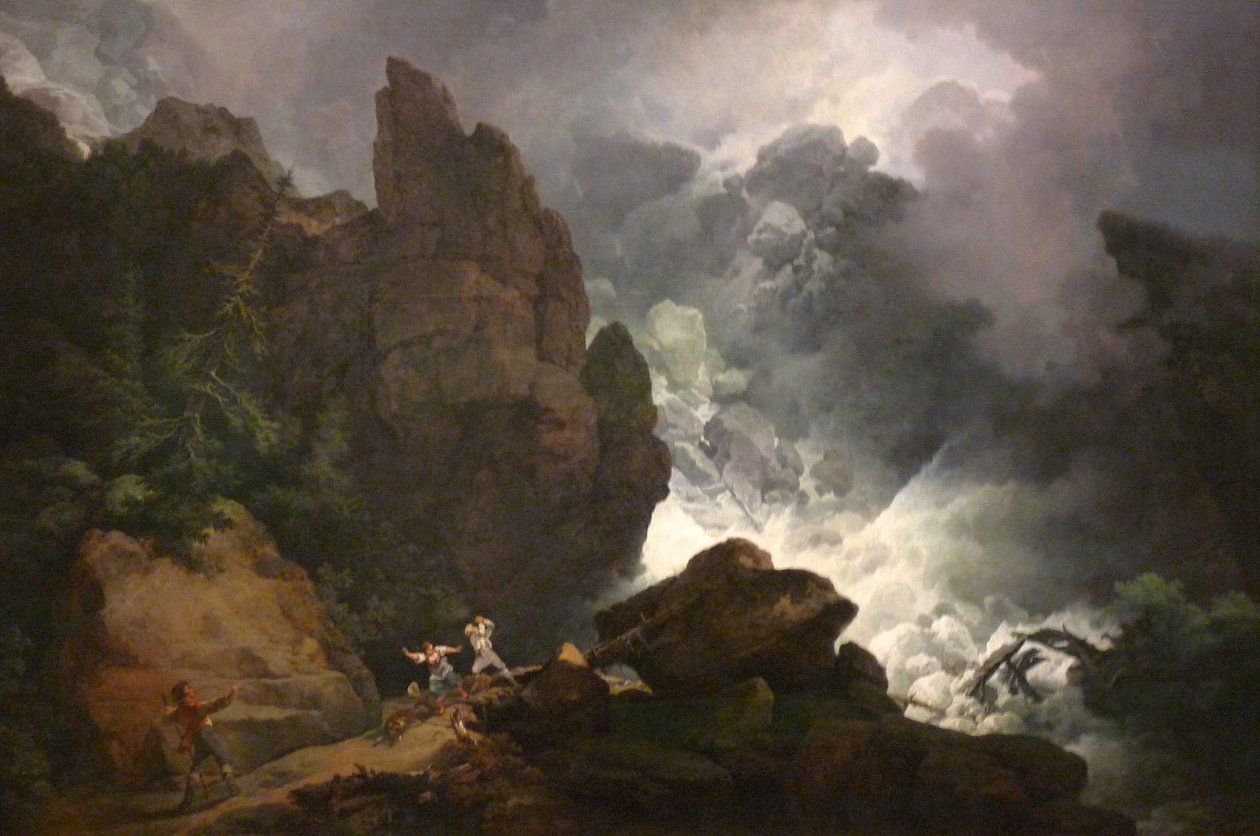 En lavine i Alperne af Philip James de Loutherbourg
