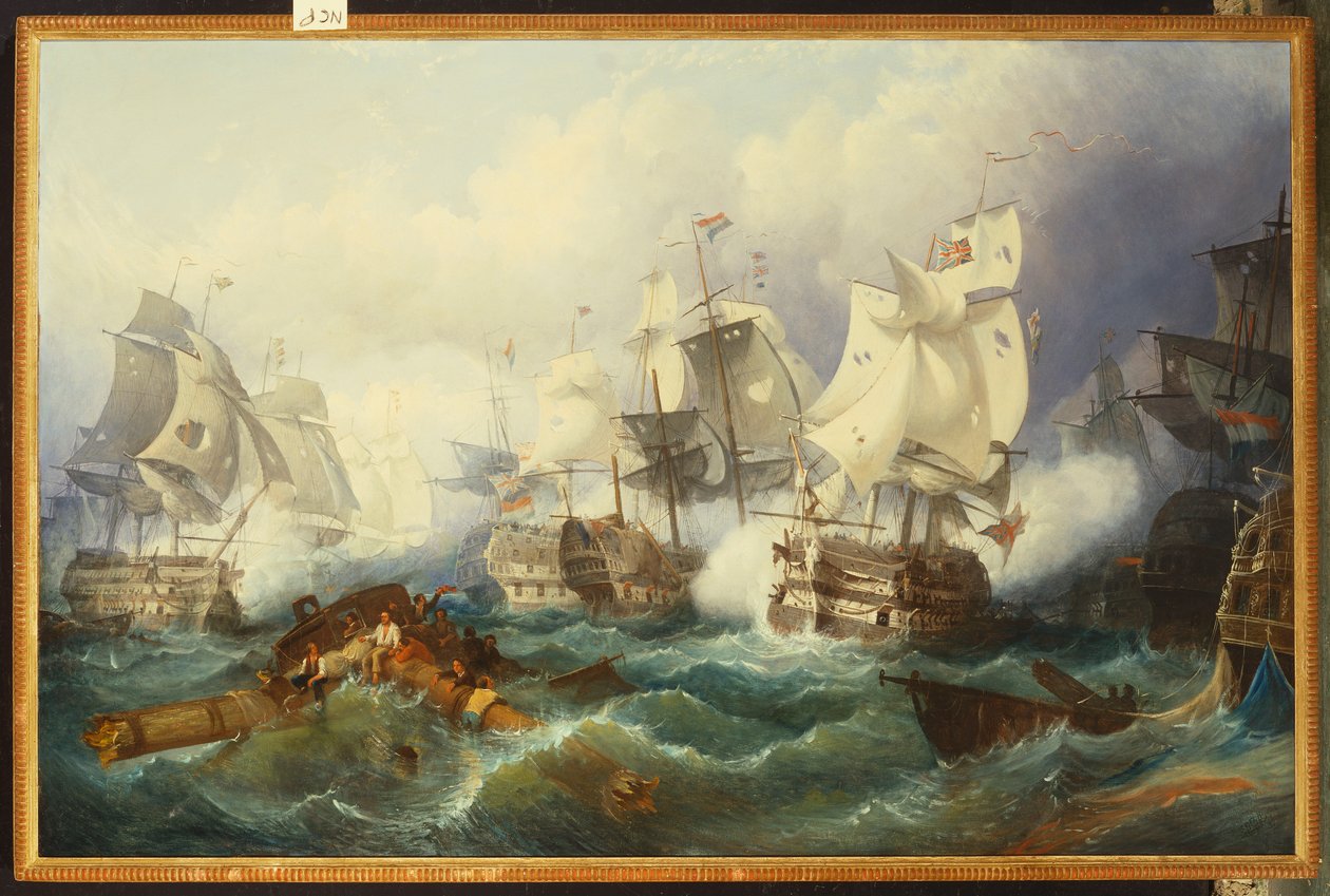 Slaget ved Trafalgar af Philip James de Loutherbourg