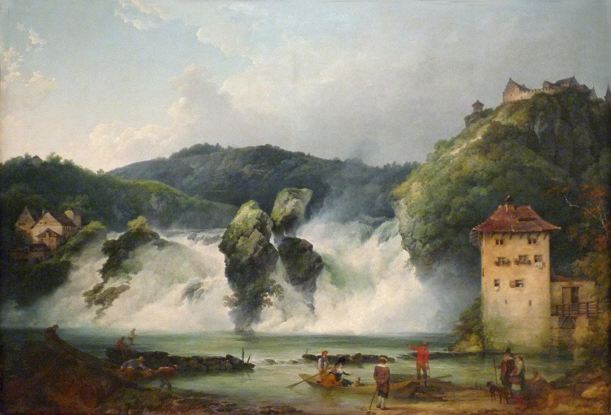 Rhinens vandfald ved Schaffhausen af Philip James de Loutherbourg