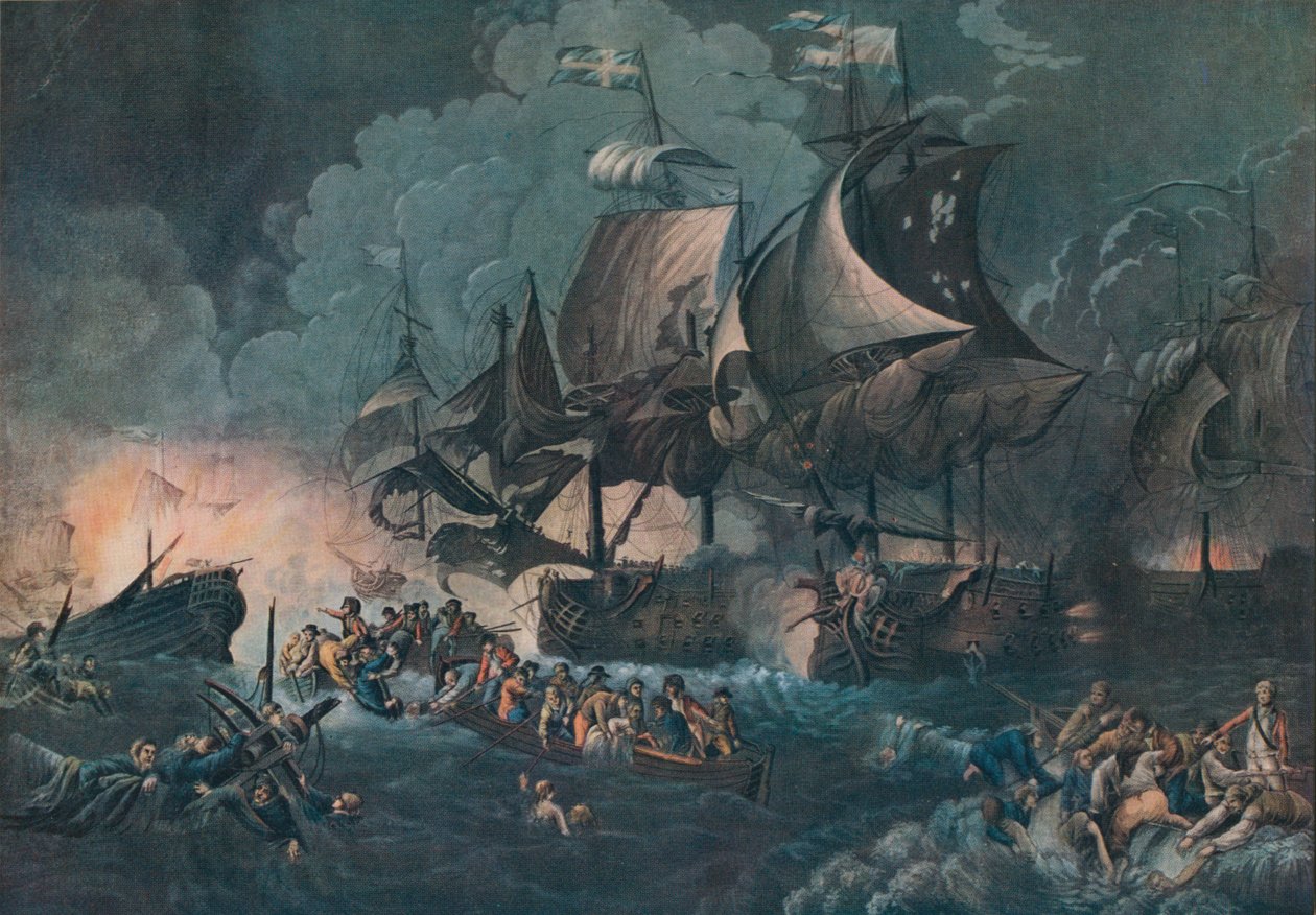 Den herlige første juni, c1795 af Philip James de Loutherbourg
