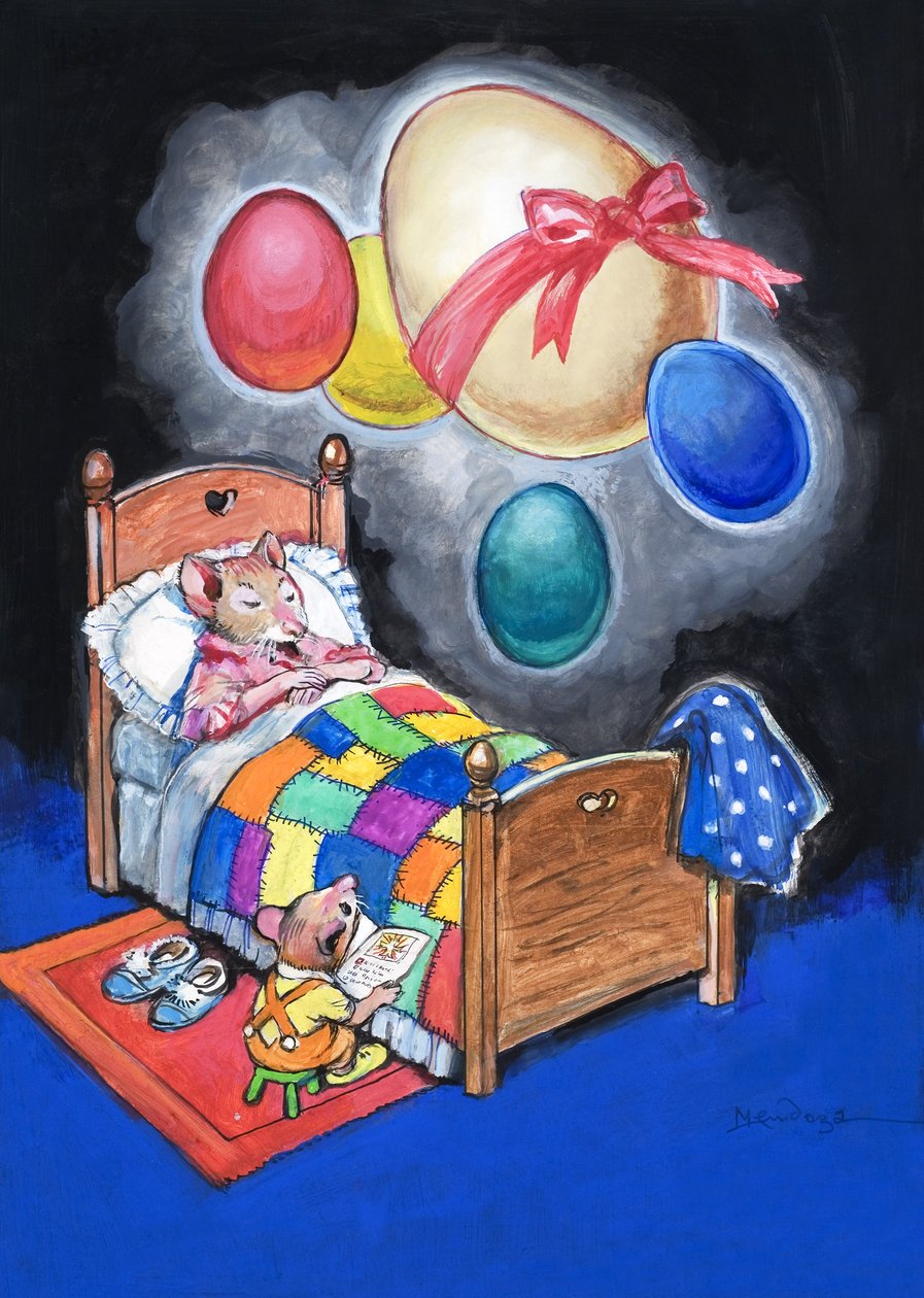 The Town Mouse and the Country Mouse (gouache på papir) af Philip Mendoza