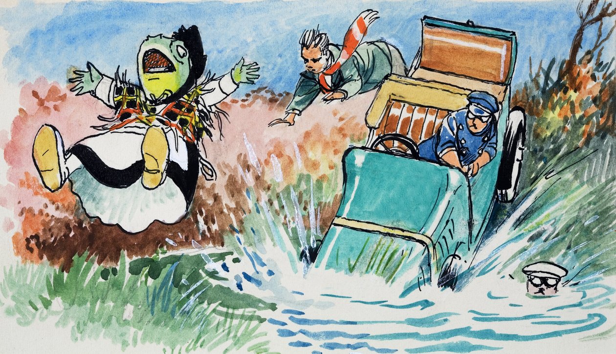 Toad of Toad Hall (gouache på papir) af Philip Mendoza