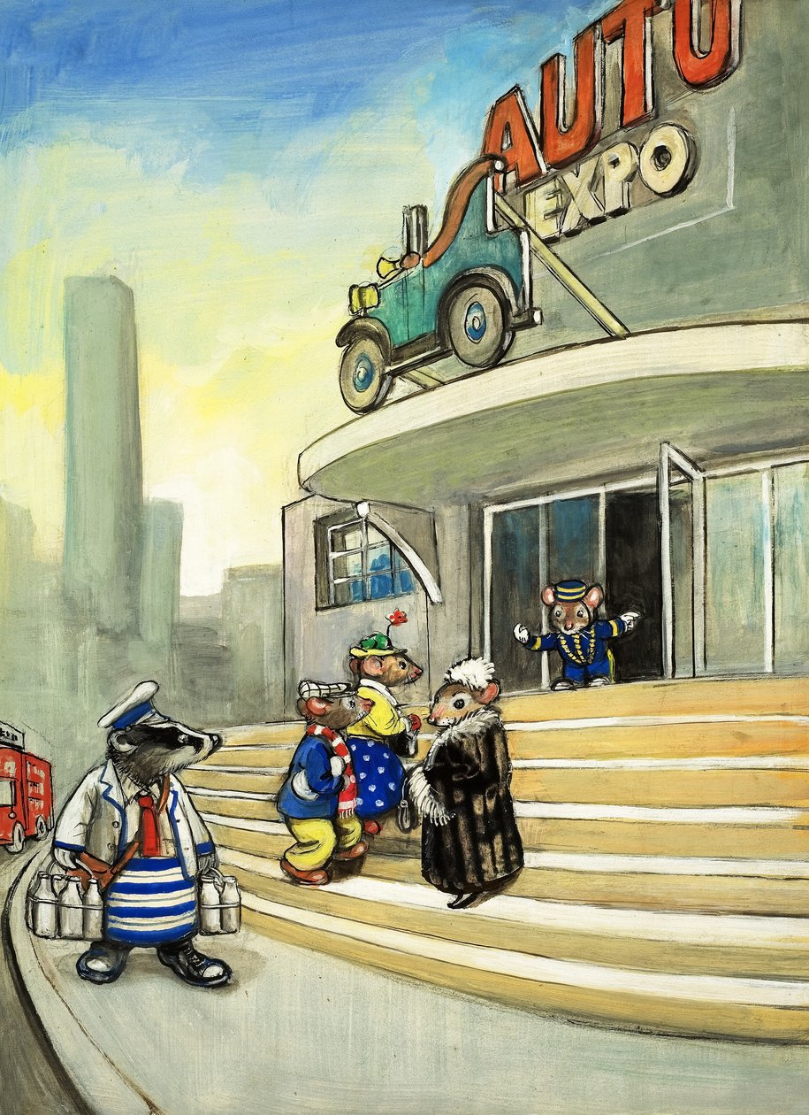 Town Mouse and Country Mouse (gouache på papir) af Philip Mendoza