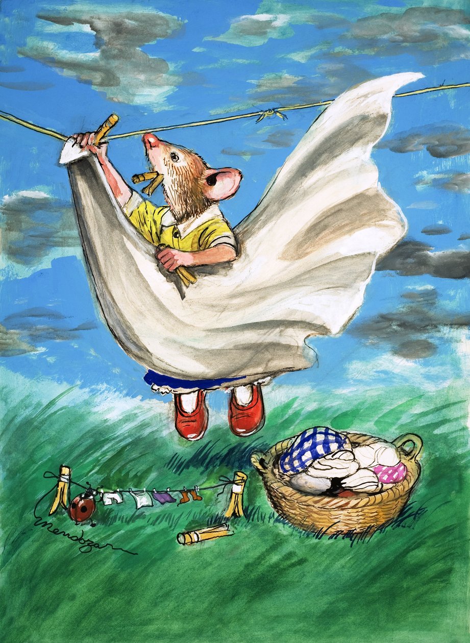 Town Mouse and Country Mouse (gouache på papir) af Philip Mendoza