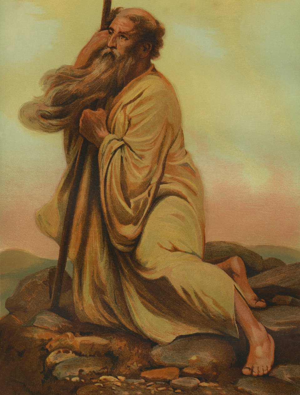Moses betragter det forjættede land af Philip Richard Morris
