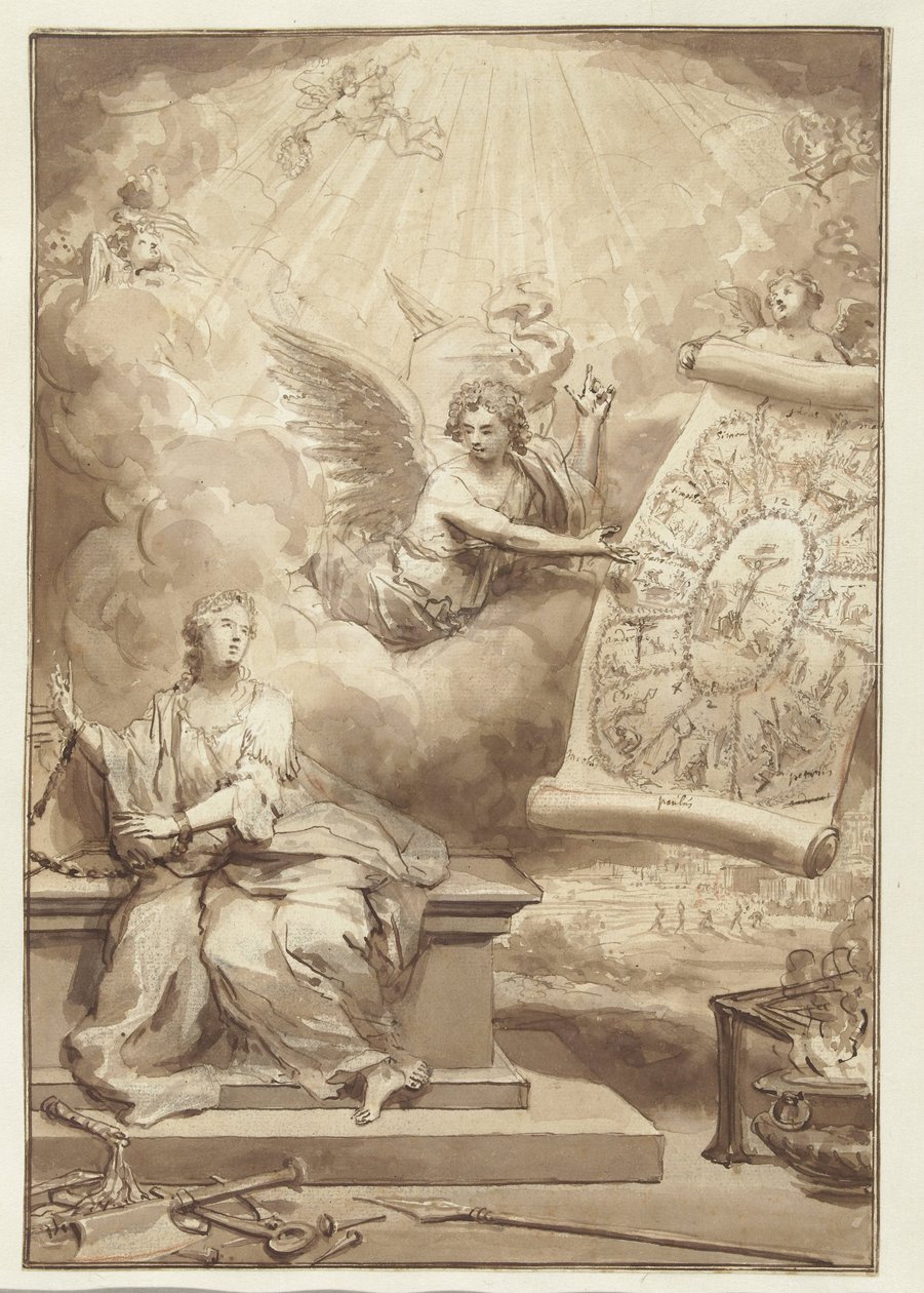 Frontispice design til Det Nye Testamente af Philip Tidemann