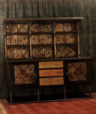 Skænk med dekorative paneler, ca. 1892 (træ) af Philip Webb