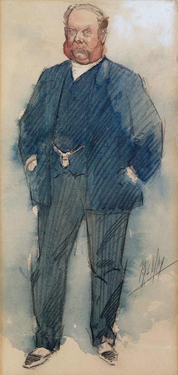 Oberst North (penn & blæk, akvarel og gouache på papir) af Philip William May