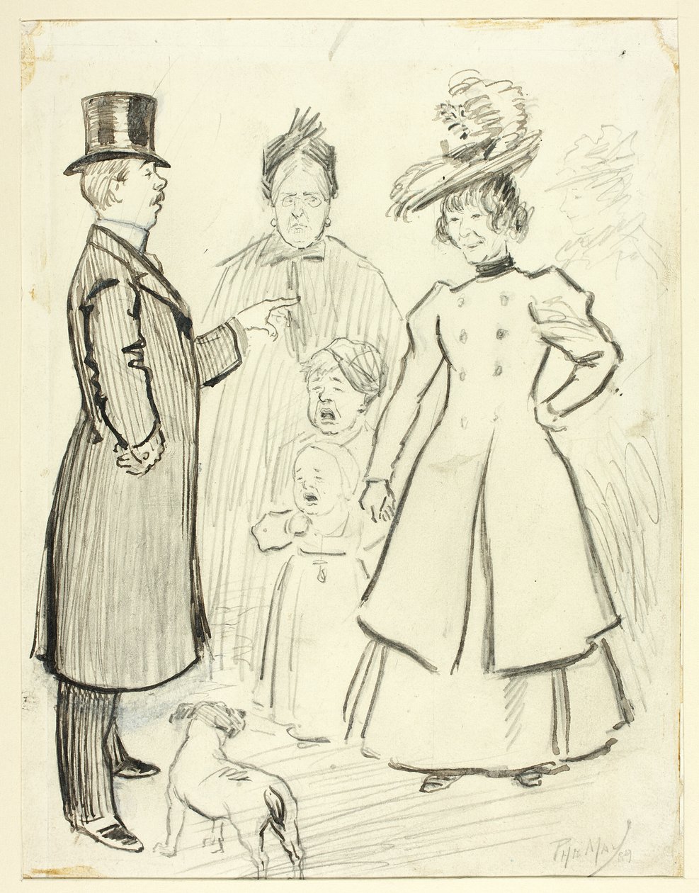 Humoristisk scene af London-livet i East End af Philip William May