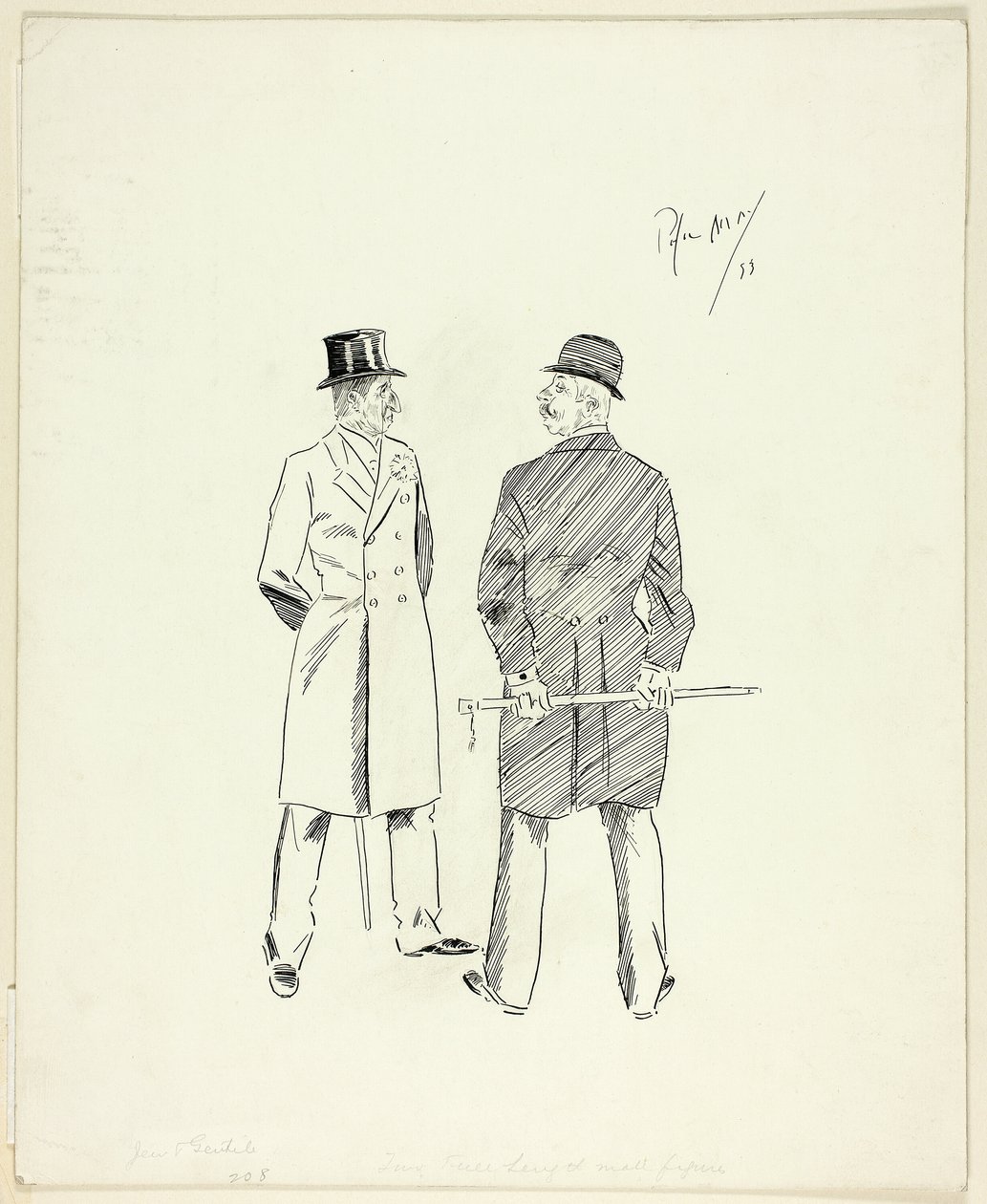 To herrer med spadserestokke af Philip William May