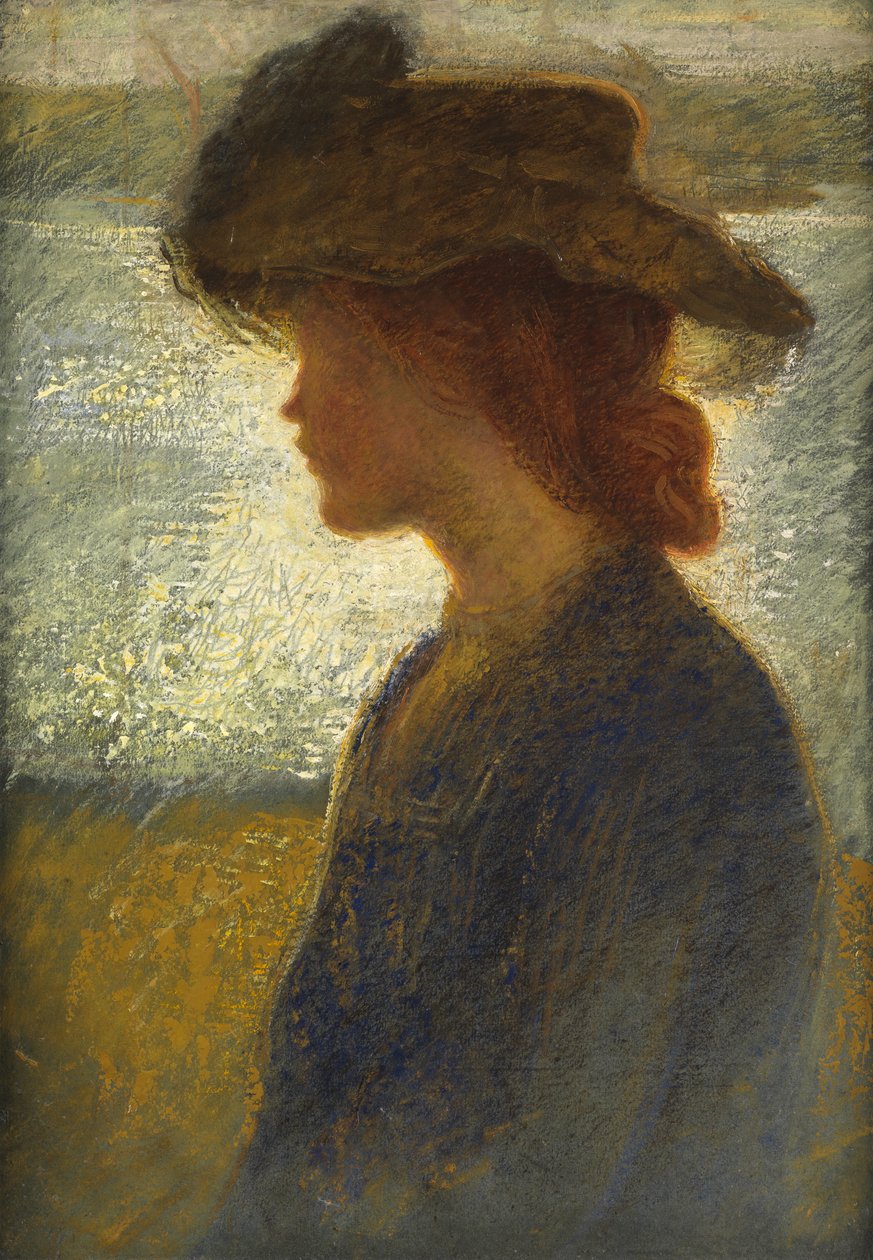 Against the Light, ved floden (olie om bord) af Philip Wilson Steer