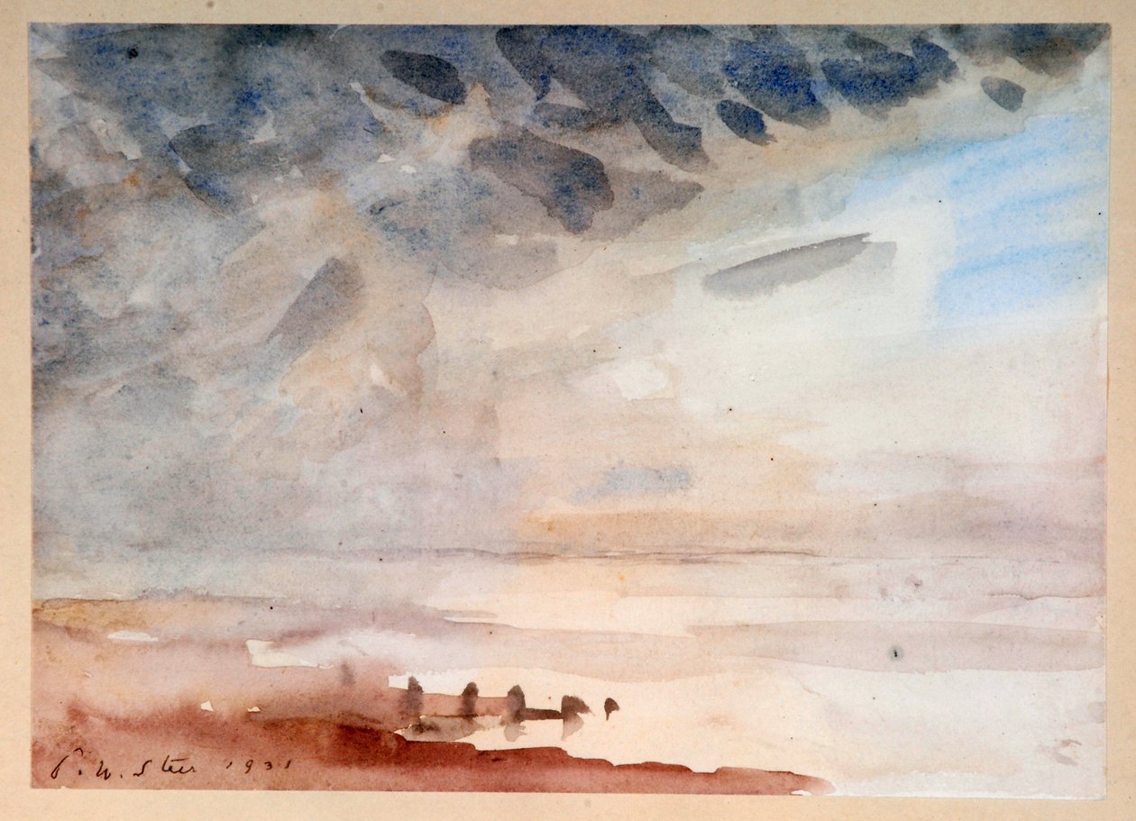 Overskyet dag, Whitstable af Philip Wilson Steer