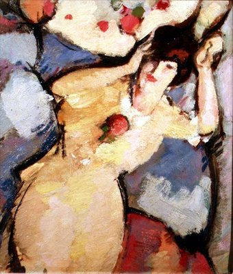 Pige tilbagelænet på en sofa af Philip Wilson Steer