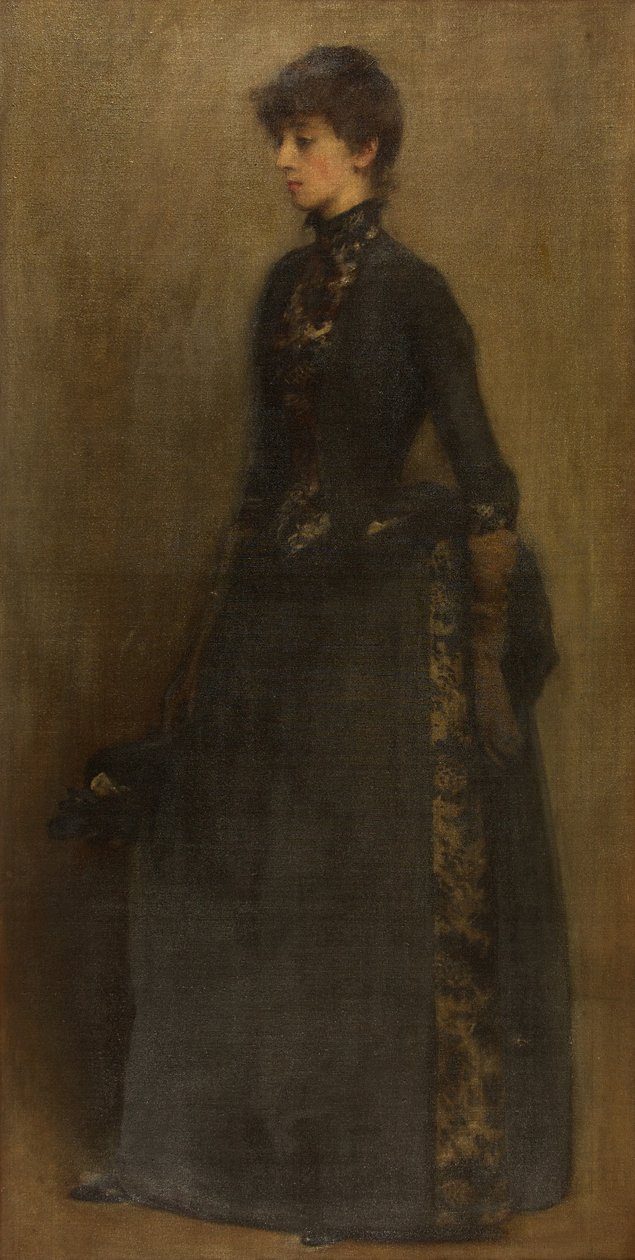 Lady in Grey: Mrs Montgomery (olie på lærred) af Philip Wilson Steer