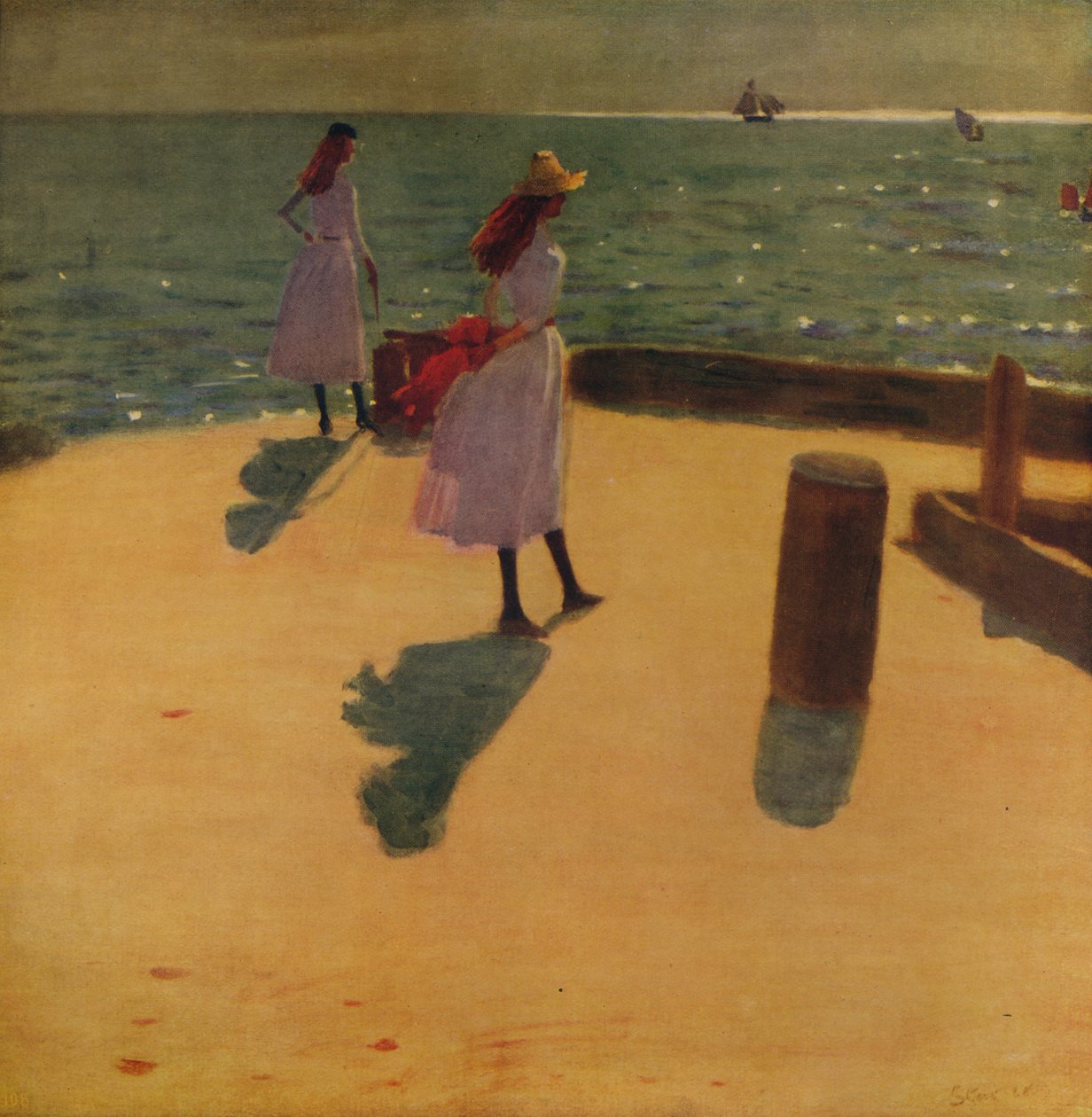 På Walberswick Pier, c1887, c1915 af Philip Wilson Steer