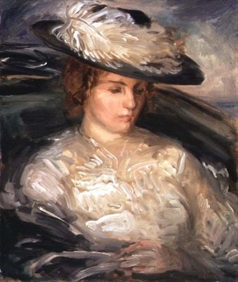 Portræt af Miss Scobell i en badestol (The Convalescent) (olie på lærred) af Philip Wilson Steer