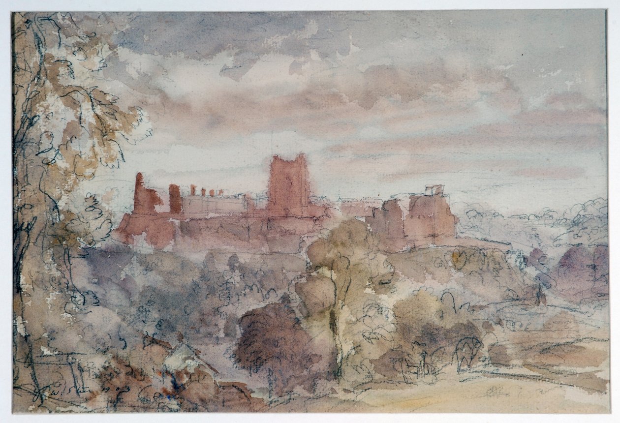 Richmond Castle, Yorkshire af Philip Wilson Steer