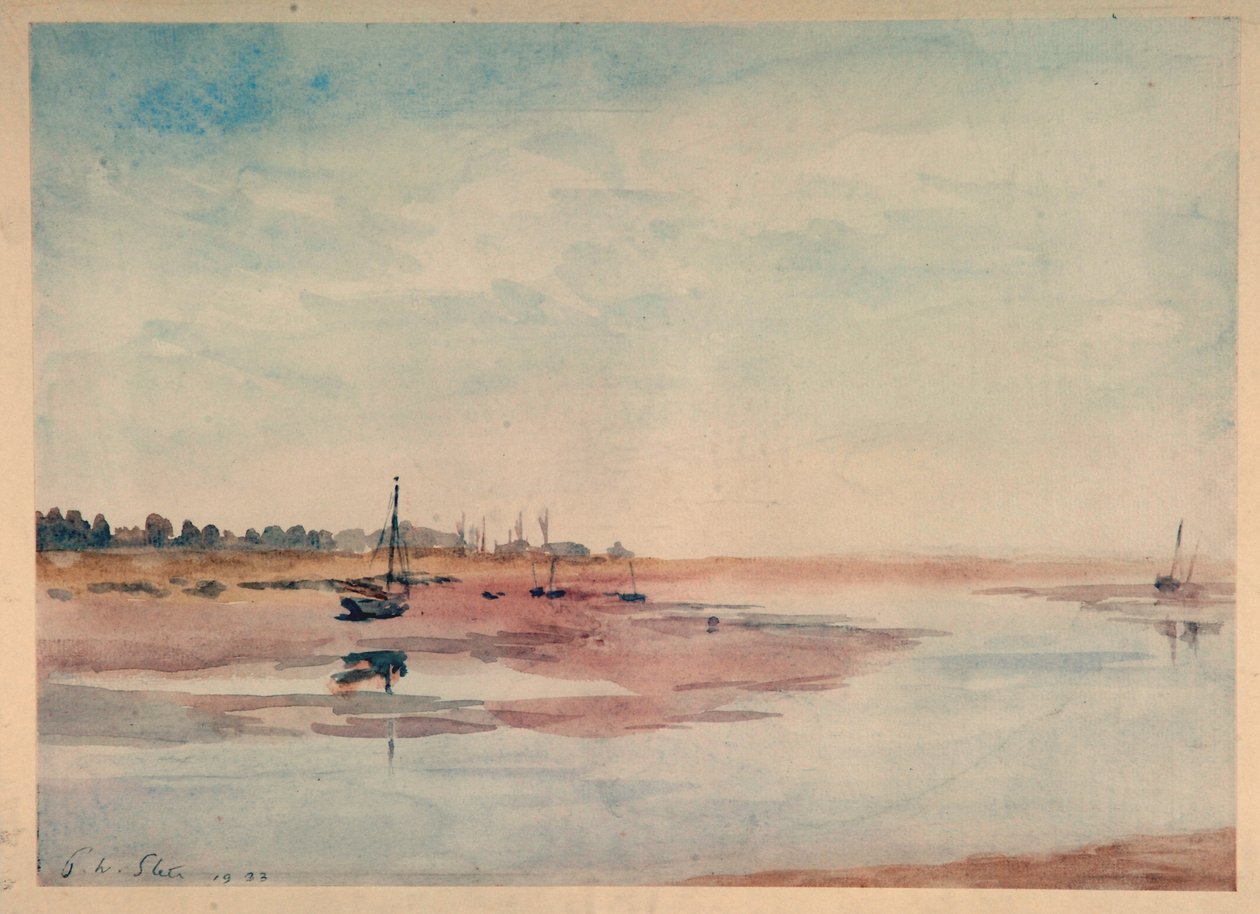 Strandede fiskerbåde, Maldon af Philip Wilson Steer