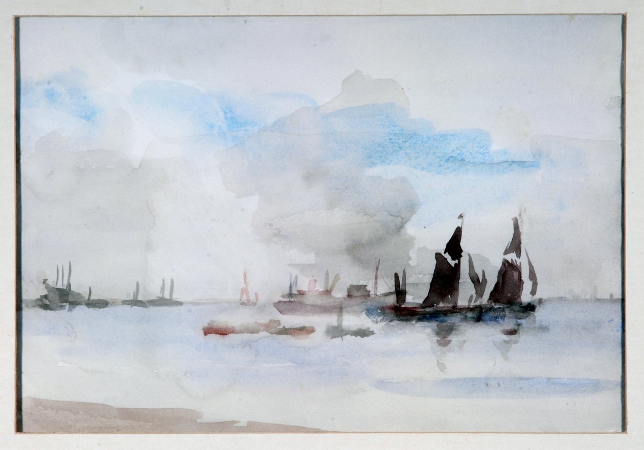 Thames Barges, Greenhithe af Philip Wilson Steer