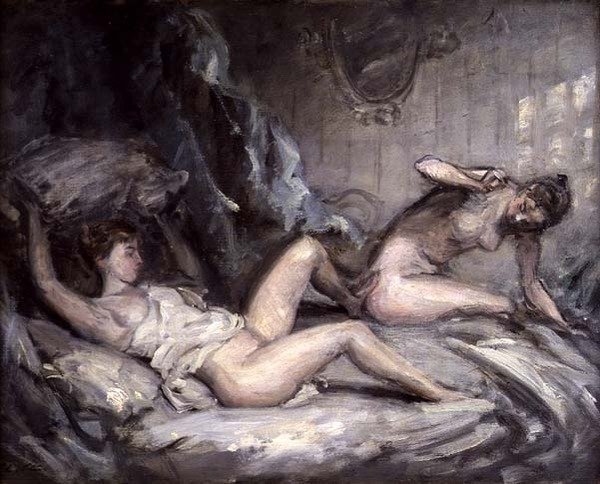 The Pillow Fight (olie på lærred) af Philip Wilson Steer