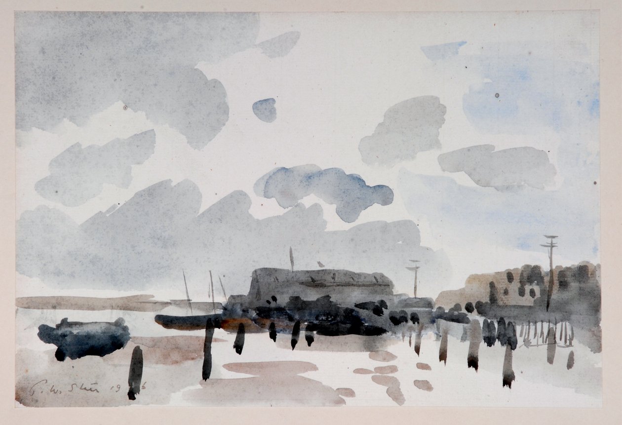 The Quay, Shoreham af Philip Wilson Steer