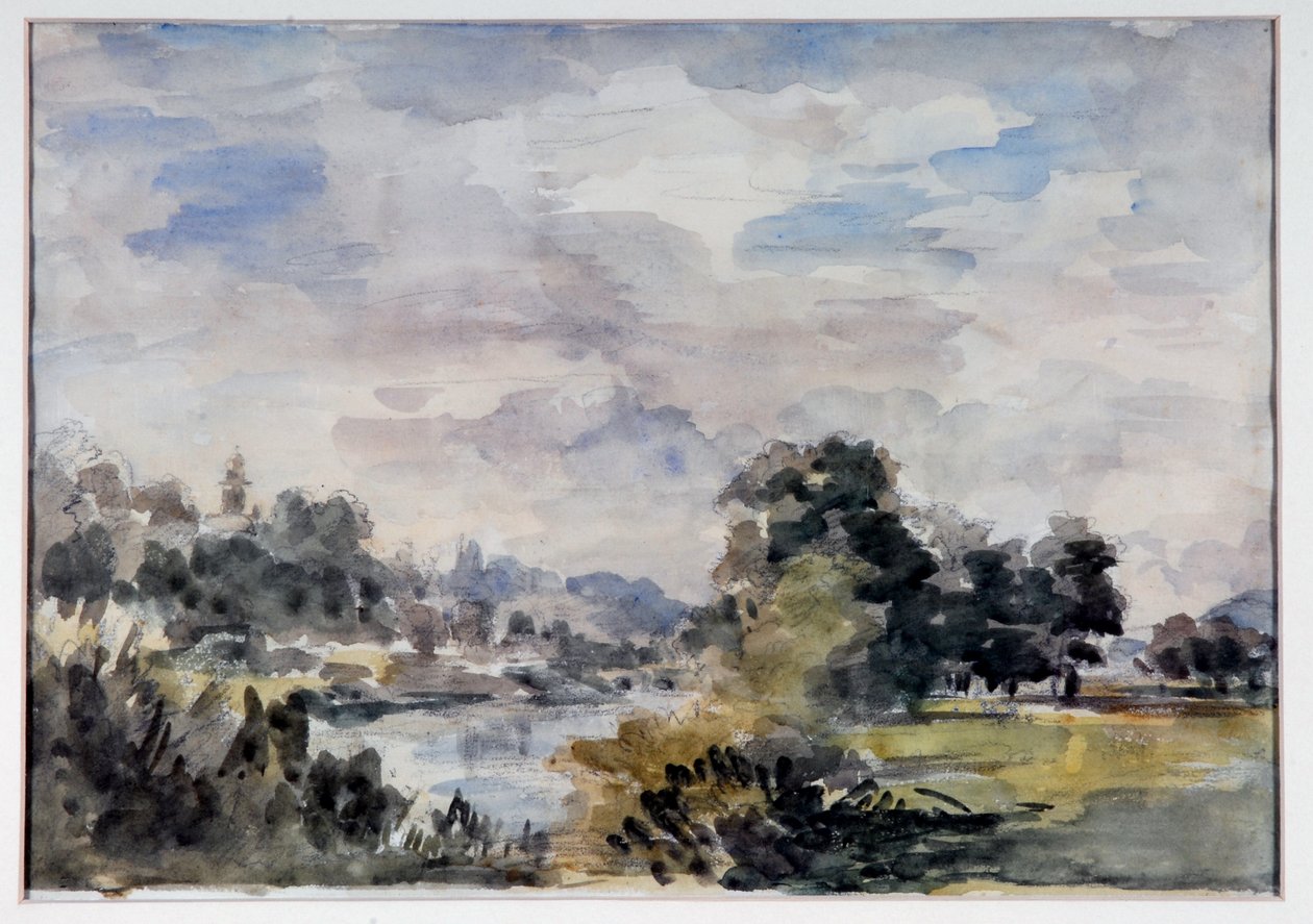 Udsigt nær Bridgnorth, ca. 1925 (akvarel på papir) af Philip Wilson Steer