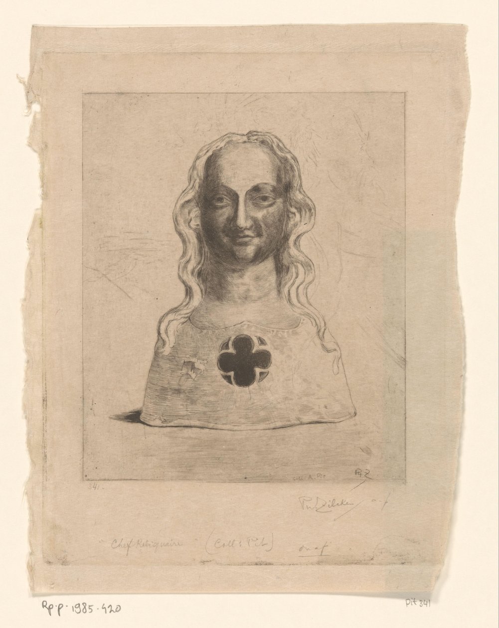 buste af en kvinde Chief Reliquary (original titel) af Philip Zilcken (signed by artist)