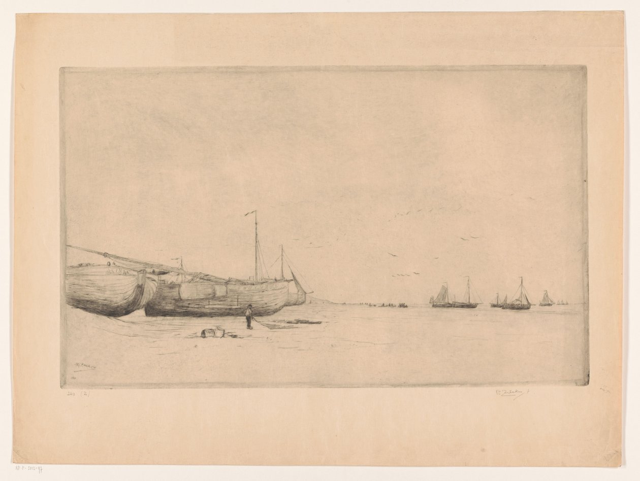 Scheveningen Strand af Philip Zilcken (signed by artist)