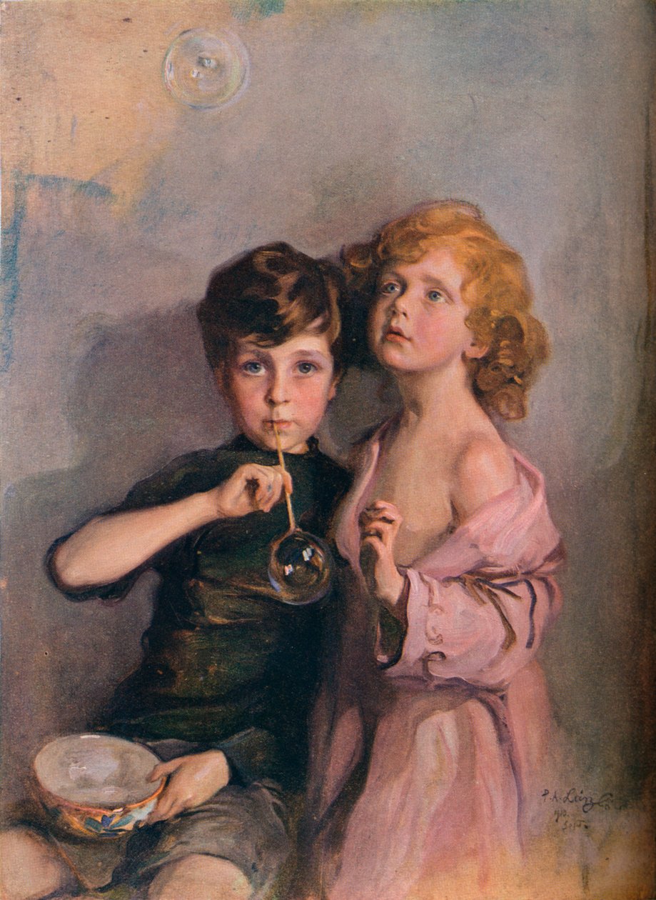 Mine børn, Stephen og Paul, c1910. af Philip de László