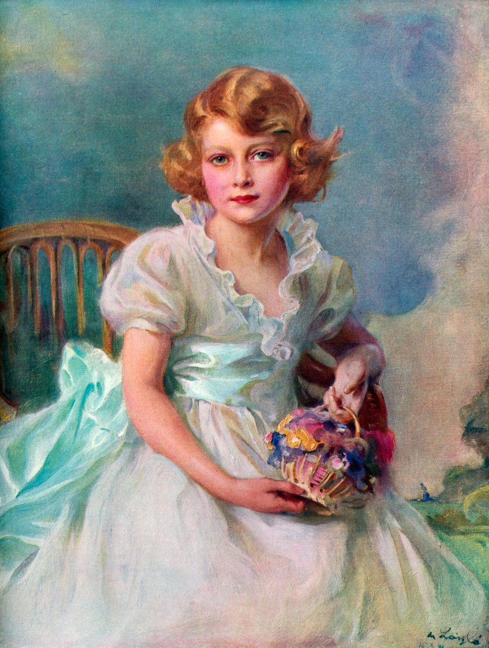 Prinsesse Elizabeth, 1926-, dronning af Commonwealth Realms, 1937. af Philip de László