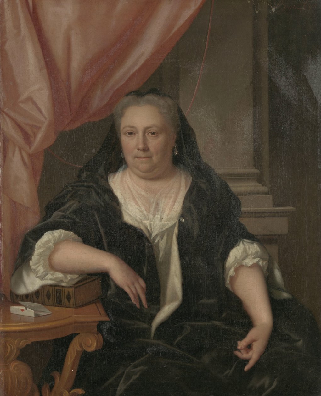 Portræt af Maria van Citters (1684-1752), hustru til Caspar Adriaen Parduyn af Philip van Dijk