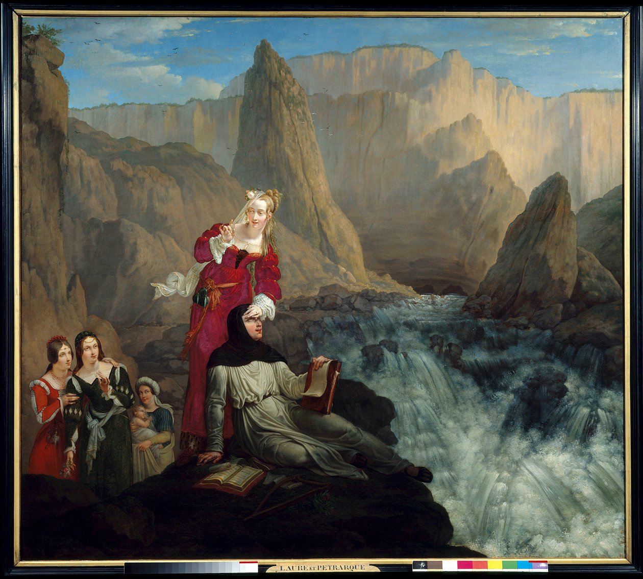 Laure og Petrarque til Fontaine de Vaucluse. Maleri af Philippe Jacques (Philippe Jacques) Van Bree (1786-1871) af Philipe Jacques van Bree