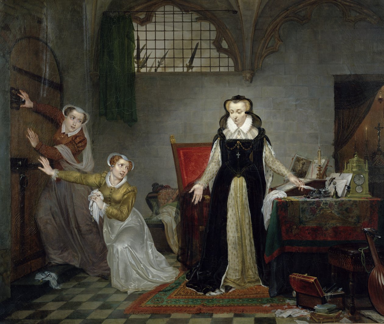 Mary Stuart (1542-87) ved afrejse til sin henrettelse, 8. februar 1587 af Philipe Jacques van Bree