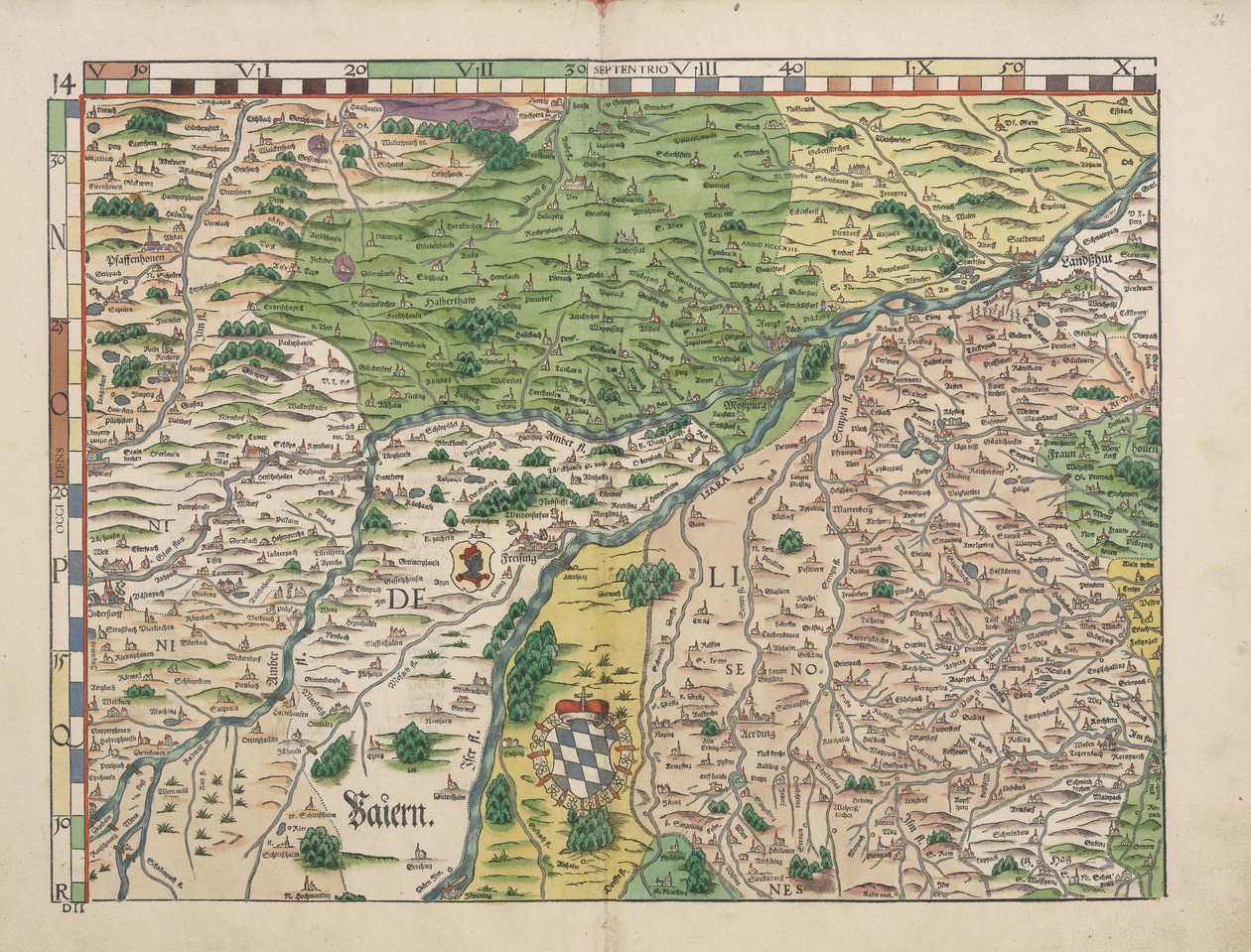 Bayerske landborde fra 1568 (panel 14) af Philipp Apian