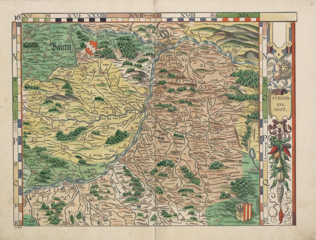 Philipp Apian - bayerske countryborde fra 1568 (panel 16) ca. 1 af Philipp Apian