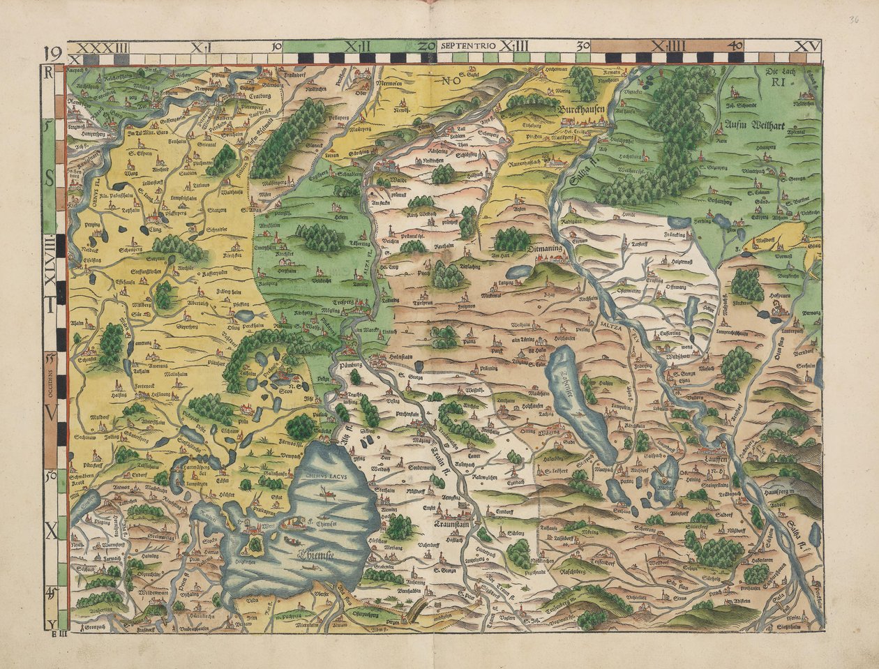 Philipp Apian - bayerske countryborde fra 1568 (panel 19) ca. 1 af Philipp Apian