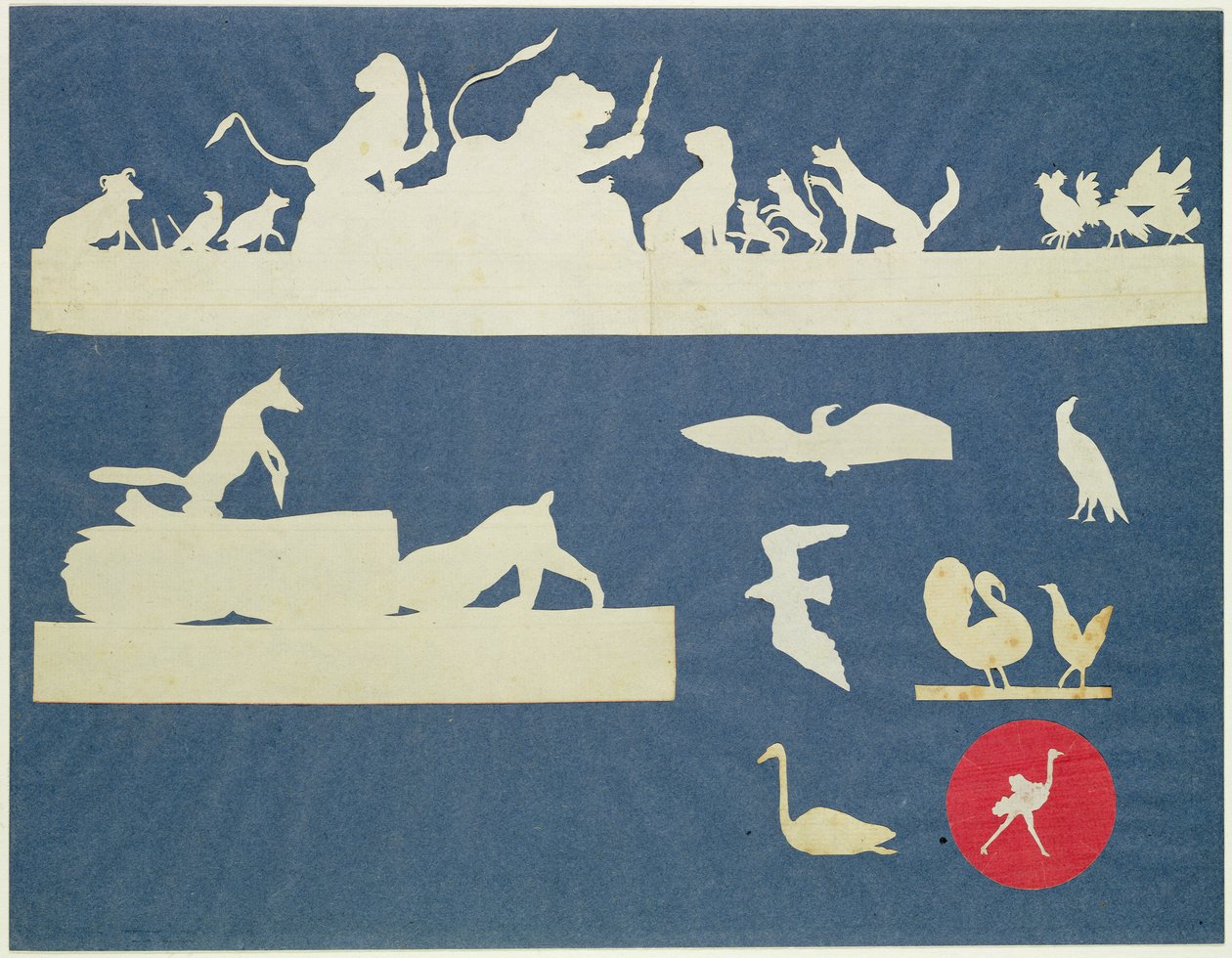 Dyrescener (collage på papir) af Philipp Otto Runge