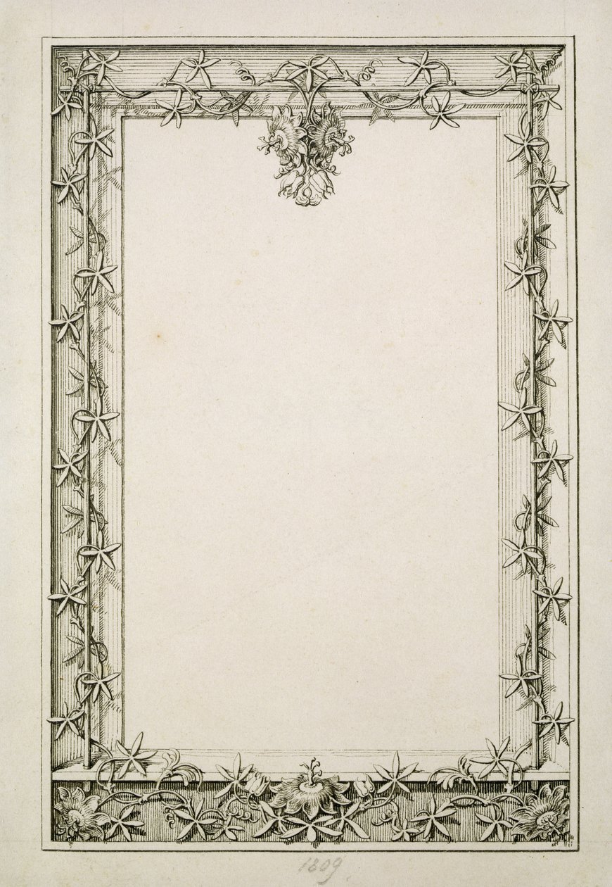 Dekorativ kant, 1809 (pen og blæk på papir) af Philipp Otto Runge