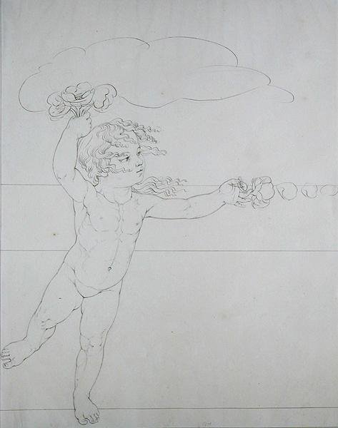 Genie with a Rose, et studie for The Morning, 1803 af Philipp Otto Runge