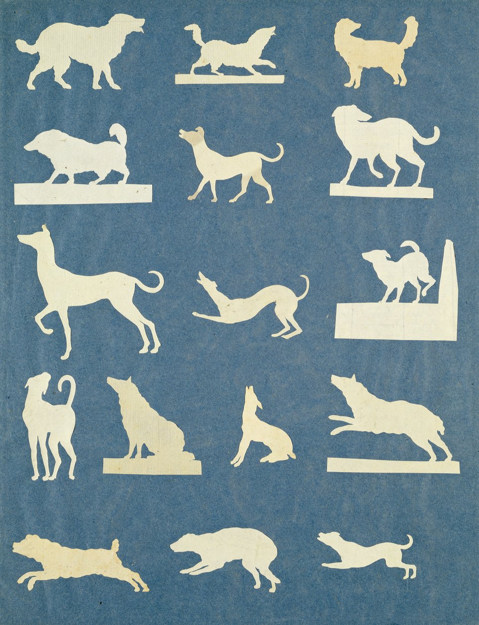 Studie af hunde (collage på papir) af Philipp Otto Runge
