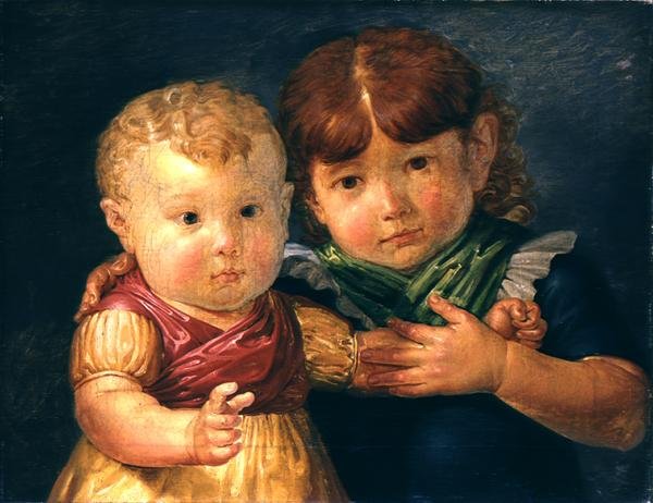 Kunstnernes børn, Maria Dorothea og Otto Sigismund Runge, 1809 af Philipp Otto Runge