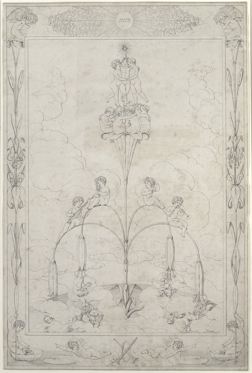 The Morning, 1803 (blæk på papir) af Philipp Otto Runge